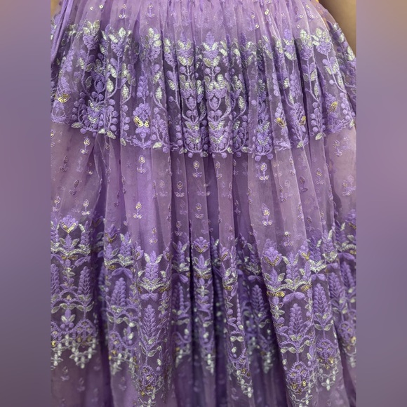 Renee Label Lilac Embroidered Lehenga Set - Picture 4 of 5